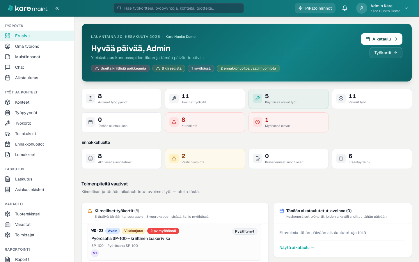 Kare Maint — työpöytä