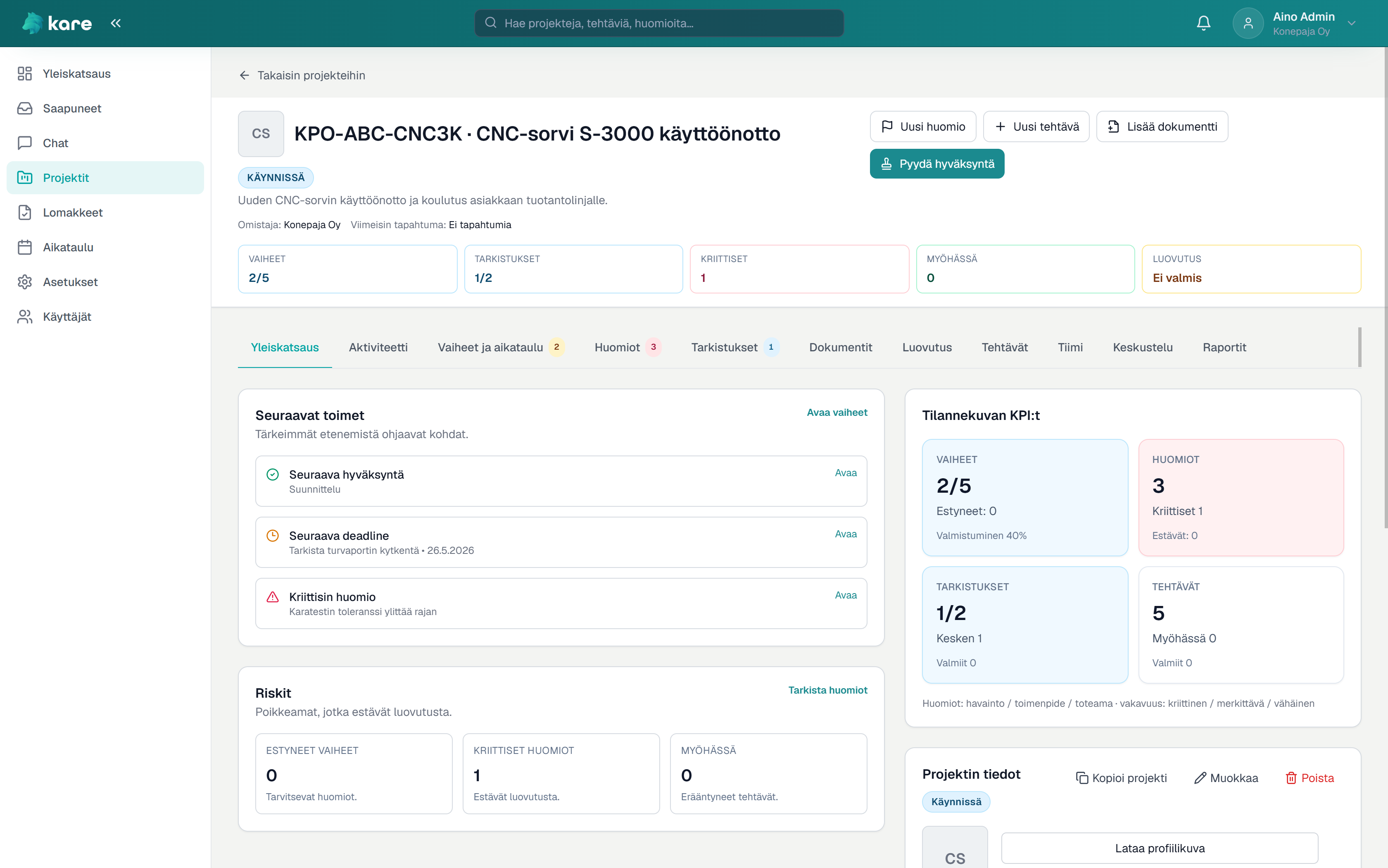 Kare Flow — project view